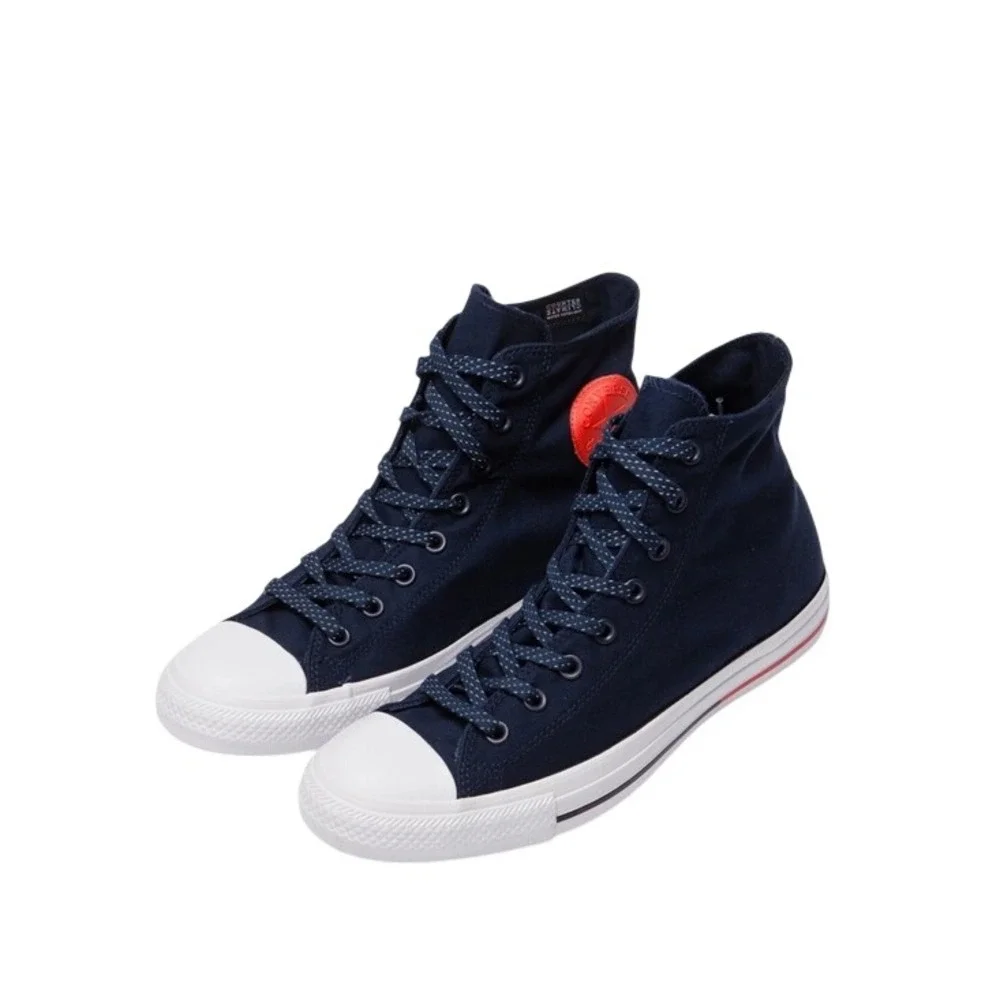 Converse Chuck Taylor All Star High‎ Top Navy Blue Orange Sneakers 153793F M7 W9 - Picture 2 of 5